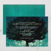 Invitations vintages de mariage de lumière de (Devant / Derrière)