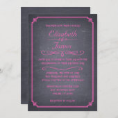 Invitations Vintages de mariage de luxe (Devant / Derrière)