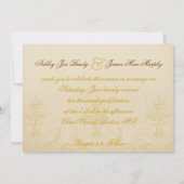 Invitations vintages de mariage de monogramme (Dos)