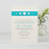 Invitations vintages de mariage de perle (Debout devant)