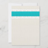 Invitations vintages de mariage de perle (Dos)