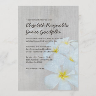 Invitations vintages de mariage de Plumeria