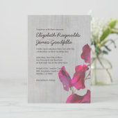 Invitations vintages de mariage de Sweetpea (Debout devant)