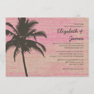 Invitations vintages de mariage de toile de jute