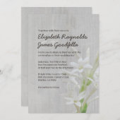 Invitations vintages de mariage de Tuberose (Devant / Derrière)