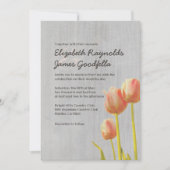 Invitations vintages de mariage de tulipe (Devant)