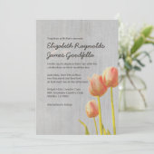Invitations vintages de mariage de tulipe (Debout devant)