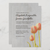 Invitations vintages de mariage de tulipe (Devant / Derrière)