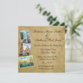 Invitations vintages de mariage de Venise (Debout devant)
