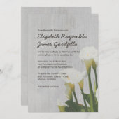 Invitations vintages de mariage de zantedeschia (Devant / Derrière)
