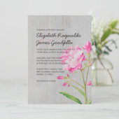 Invitations Vintages de mariage d'Oleander (Debout devant)