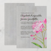 Invitations Vintages de mariage d'Oleander (Devant / Derrière)