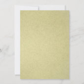 Invitations Vintages de mariage d'or rustique (Dos)