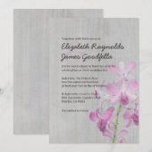 Invitations Vintages de mariage d'orchidées (Devant / Derrière)