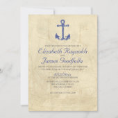 Invitations Vintages de mariage en bateau (Devant)