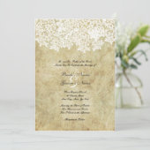 Invitations Vintages de mariage floral (Debout devant)