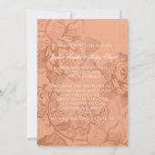 Invitations vintages de mariage floral (Dos)