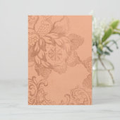 Invitations vintages de mariage floral (Debout devant)