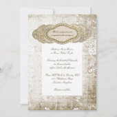 Invitations vintages de mariage floral (Devant)