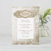 Invitations vintages de mariage floral (Debout devant)