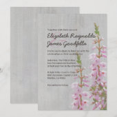 Invitations Vintages de mariage Heather (Devant / Derrière)