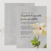 Invitations vintages de mariage Hibiscus (Devant / Derrière)
