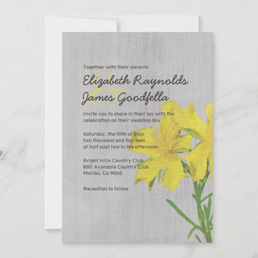Invitations Vintages de mariage hypericum (Devant)