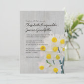 Invitations Vintages de mariage Jonquil (Debout devant)