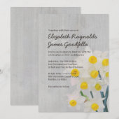 Invitations Vintages de mariage Jonquil (Devant / Derrière)