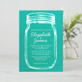 Invitations Vintages de mariage Mason Jar (Debout devant)