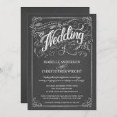 Invitations Vintages de mariage rustique (Devant / Derrière)