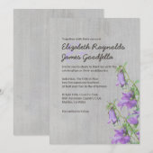 Invitations Vintages de mariage Trachelium (Devant / Derrière)