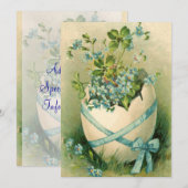 Invitations Vintages de Pâques (Devant / Derrière)