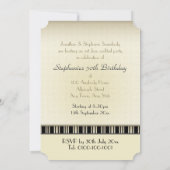 Invitations vintages de partie de disque vinyle de (Dos)