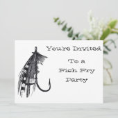 Invitations vintages de partie de friture de (Debout devant)