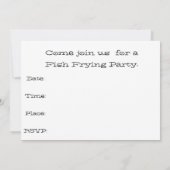 Invitations vintages de partie de friture de (Dos)