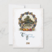 Invitations vintages de salutations de remerciemen (Dos)