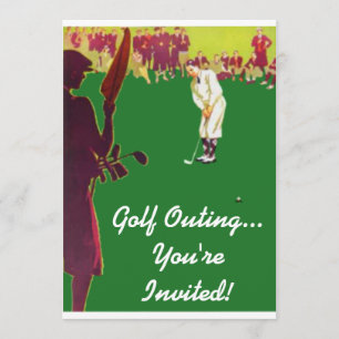 Invitations Vintages de sorties de golf