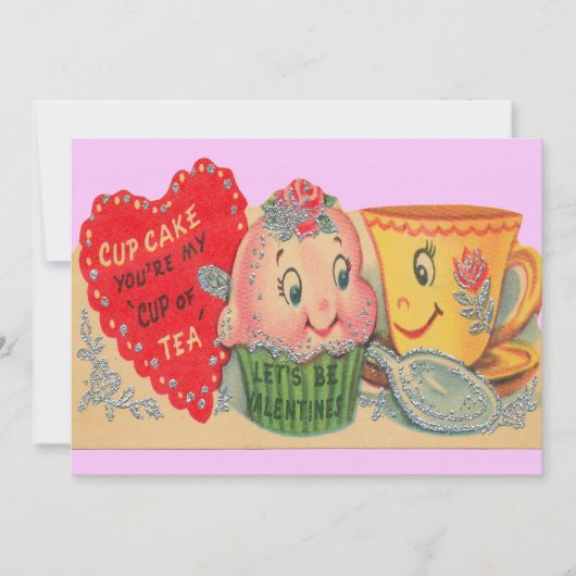Invitations vintages de Valentine (Devant)