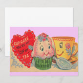 Invitations vintages de Valentine (Devant / Derrière)