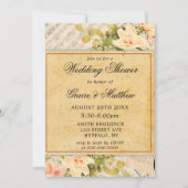Invitations vintages de Wedding shower Floral (Devant)