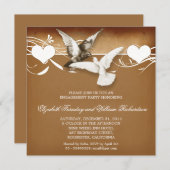 Invitations vintages des inséparables (Devant / Derrière)