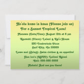 Invitations vintages du Batik Luau balinais (Dos)