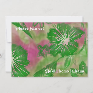 Invitations vintages du Batik Luau balinais