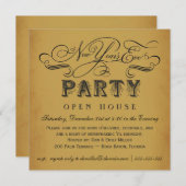 Invitations Vintages du Nouvel An (Devant / Derrière)