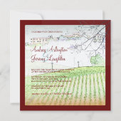 Invitations Vintages et toscanes à votre mariage (Dos)