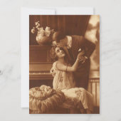 Invitations Vintages Fiançailles de deux ans (Devant)