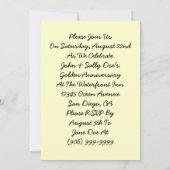 Invitations Vintages Fiançailles de deux ans (Dos)