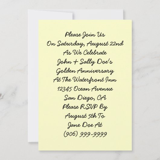 Invitations Vintages Fiançailles de deux ans (Dos)