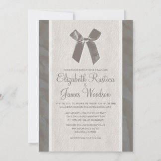 Invitations vintages grises de mariage d'arc et de